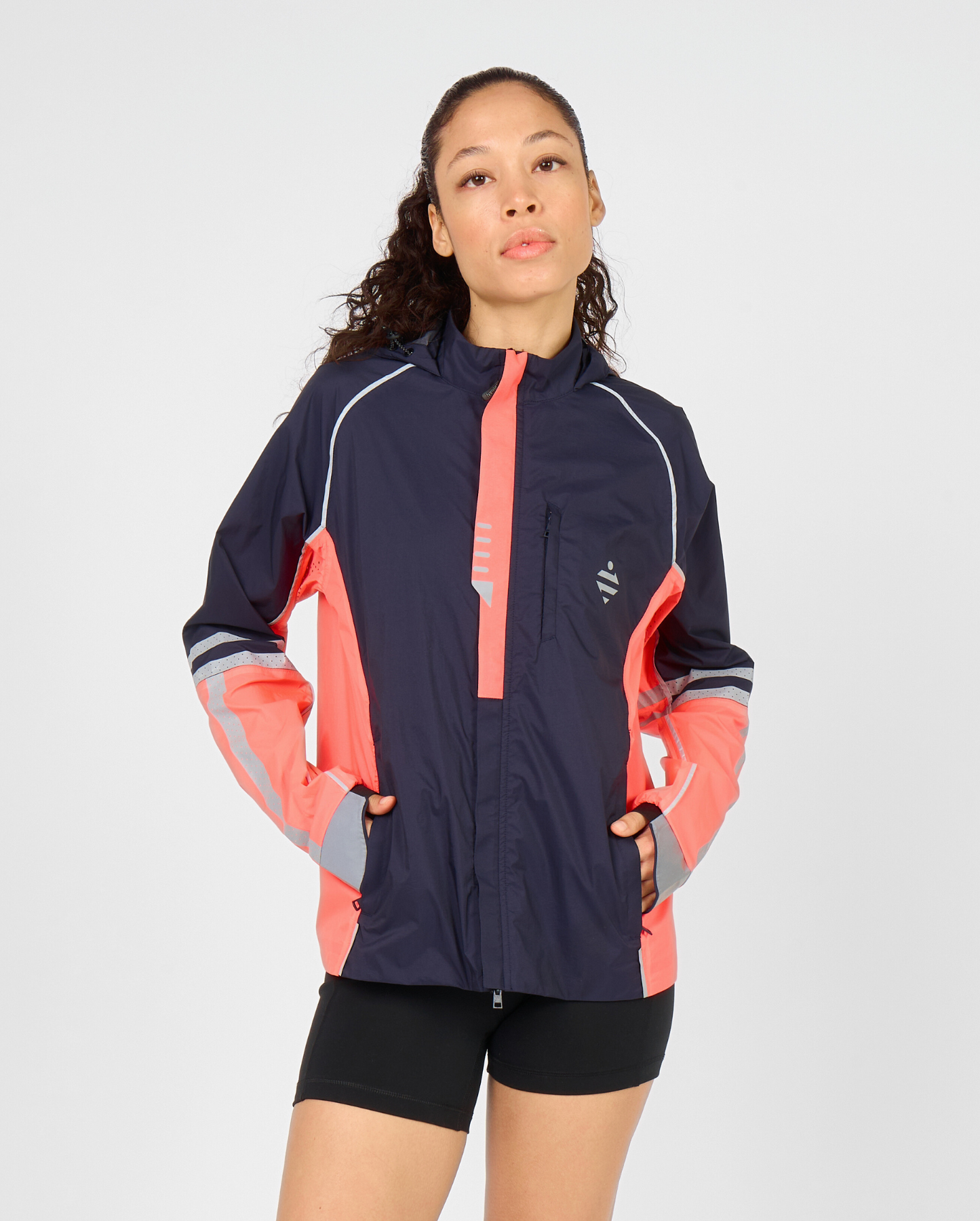 veste ultra légère vélo imperméable corail fluo