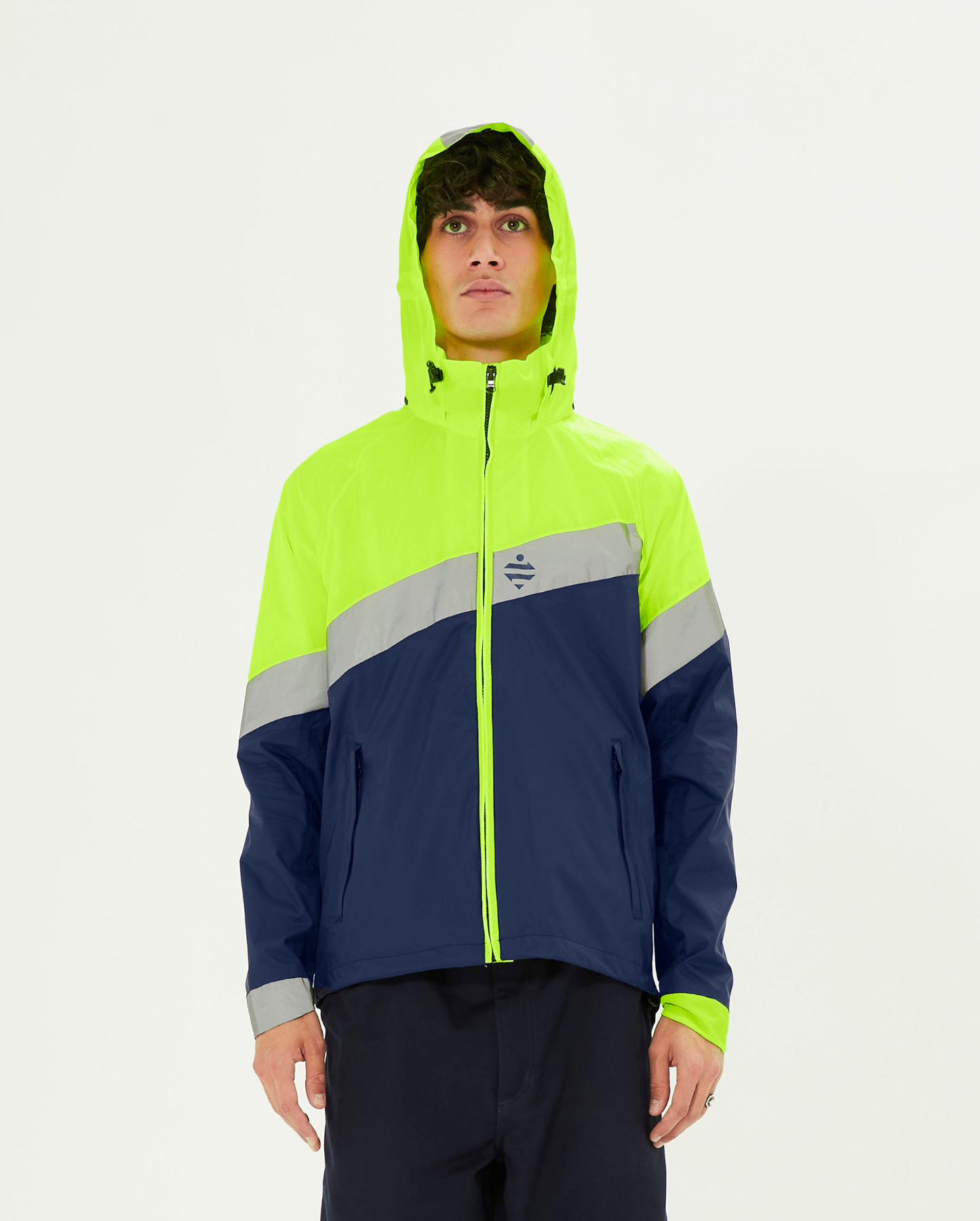 coupe vent imperméable vélo jaune fluo